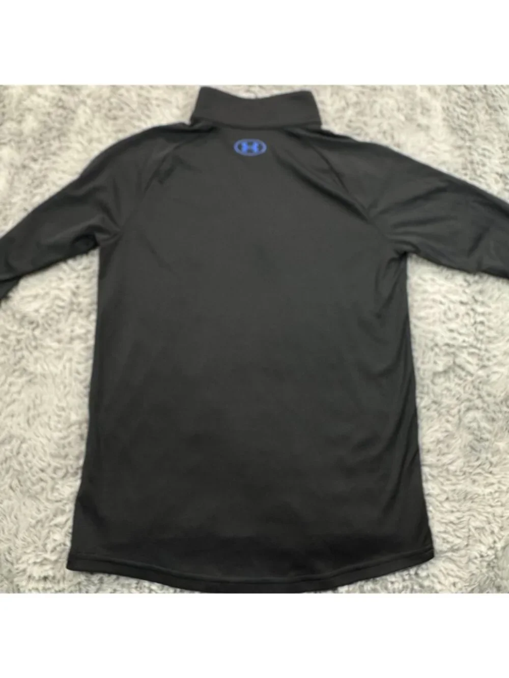 Under Armour UA Tech Shirt Boys YL Black Polyester Performance Activewear Loose